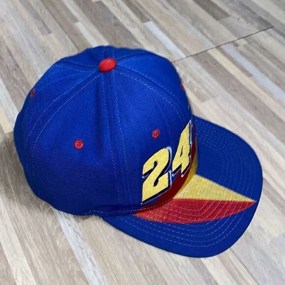 NASCAR hat vintage race Nutmeg cap 90s Blue Jeff Gordon #24 Snapback Cap color - Picture 7 of 10